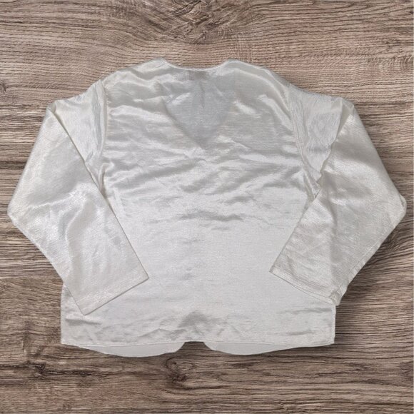 Vintage Victorias Secret Gold Label Pajama Set Lace White Satin Modest Large - Picture 3 of 11